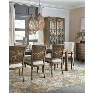 Sundance Rich Dynamic Brown Extendable Rectangle Leg Dining Room Set