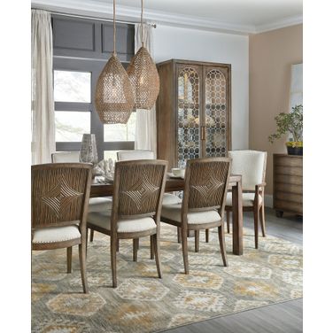 Sundance Rich Dynamic Brown Extendable Rectangle Pedestal Dining Room Set