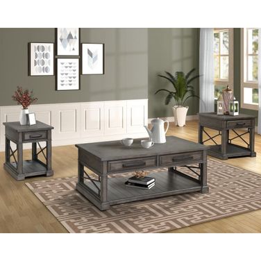Sundance Smokey Gray Occasional Table Set