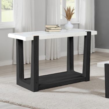 Sundbry Sofa Table In White and Black