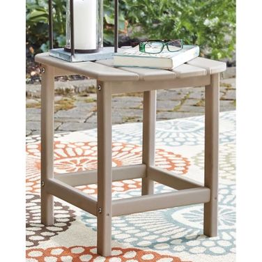 Sundown Treasure Grayish Brown Outdoor Rectangular End Table