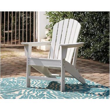 Sundown Treasure White Outdoor Adirondack Chair