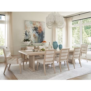 Sunset Key Belaire Rectangular Dining Set In Sand Drift
