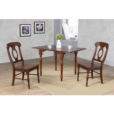 Sunset Trading Andrews 3 Piece 48 Inch Rectangular Dining Set In Chestnut Brown