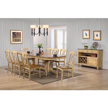 Sunset Trading Brook 10 Piece Double Pedestal Extendable Dining Set with Server