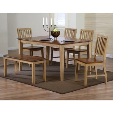 Sunset Trading Brook 6 Piece Rectangular Dining Set with Bench