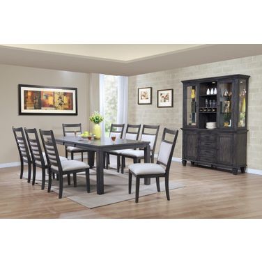 Sunset Trading Shades of Gray 11 Piece Dining Set with China Cabinet