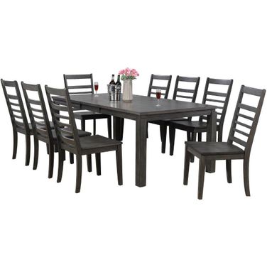 Sunset Trading Shades of Gray 9 Piece Dining Set