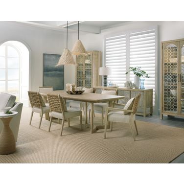 Surfrider Light Wood Extendable Rectangle Pedestal Dining Room Set