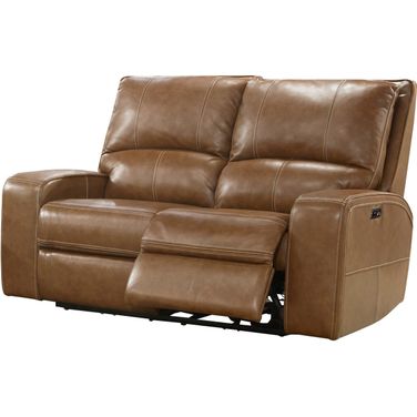 Swift Bourbon Dual Power Reclining Loveseat