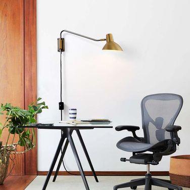 Swing Plug-in Wall Light In Brushed Brass