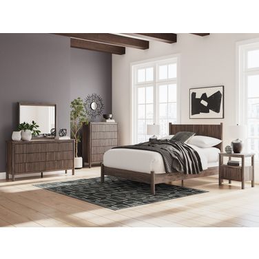Symarro Panel Bedroom Set In Brown