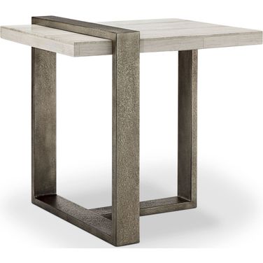 Wiltshire Sea Shell Stone Rectangular End Table