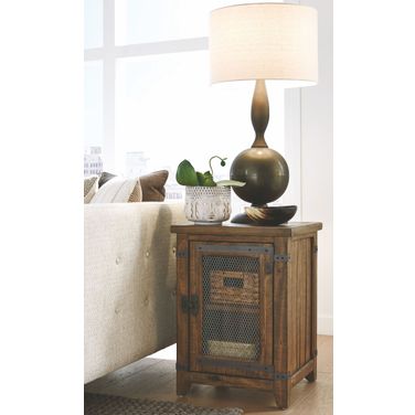 Chesterfield Farmhouse Timber Chairside End Table