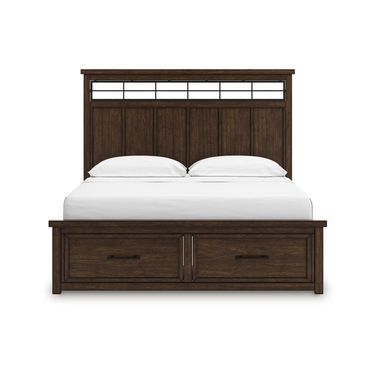 Taffenbrook California King Panel Storage Bed In Medium Brown