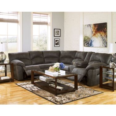 Tambo 2-Piece Reclining Sectional In Pewter