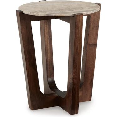 Tanidore End Table In Warm Brown
