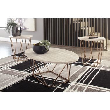 Tarica Two Tone Table Set of 3