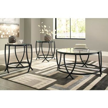 Tarrin Black Table Set of 3
