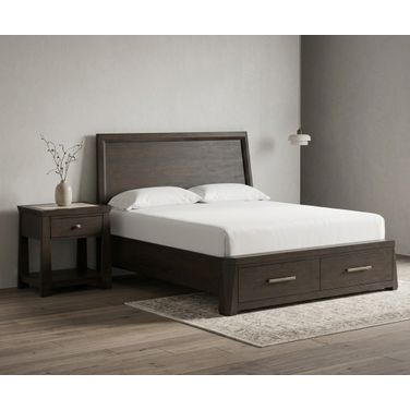 Tauren Panel Storage Bedroom Set In Coffee Bean