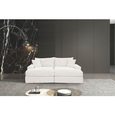 Tavedestrand Double Chaise Sofa In White