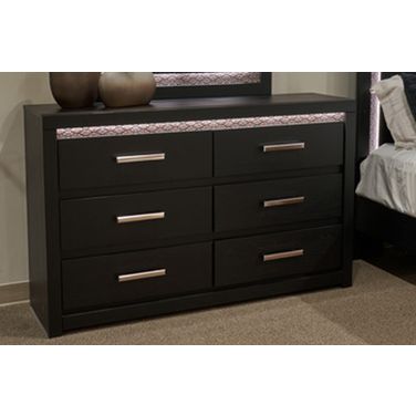 Tayleena Six Drawer Dresser In Black