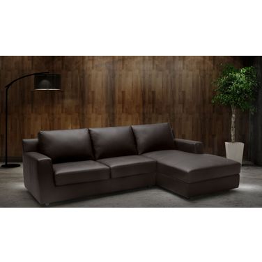 Taylor Brown Leather RAF Sectional