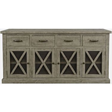 Telluride 70 Inch 4 Drawer Sideboard Buffet Server In Driftwood