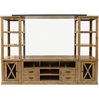 Telluride Entertainment Center with 60 Inch TV Console In Gold