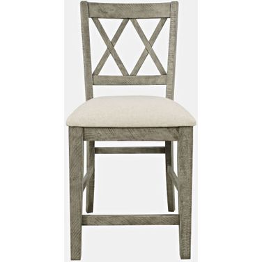 Telluride Upholstered Counter Stool Set of 2 In Driftwood
