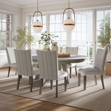 Telluride 7 Piece Dining Room Set In Driftwood