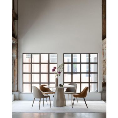 Templo White Distressed Concrete Outdoor Dining Set