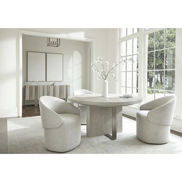 Tempo Round Dining Room Set In Beige