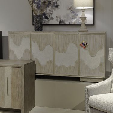Terrace 4 Door Accent Cabinet In Gravel