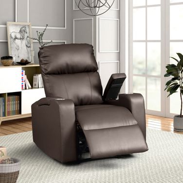Terry Modern Power Recliner Chair In Espresso