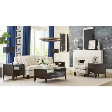 Tesha Rectangular Drawer Occasional Table Set In Velvet