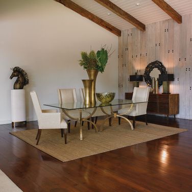 Teton Rectangular Table In Gold