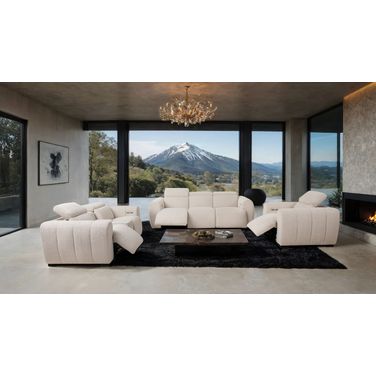 Thaddea Power Sofa In White