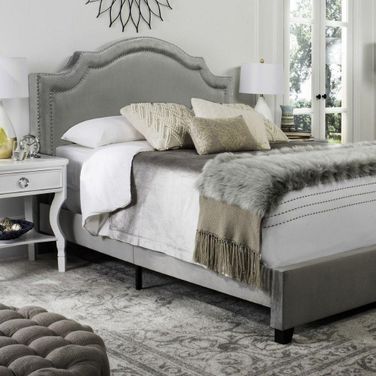 Theron Pewter Youth Upholstered Platform Bedroom Set