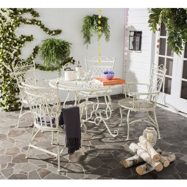 Thessaly Antique White 5-Piece Outdoor Set