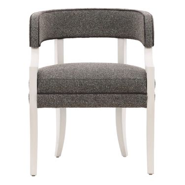 Thom Filicia Home Otisco Dining Arm Chair In White and Brown