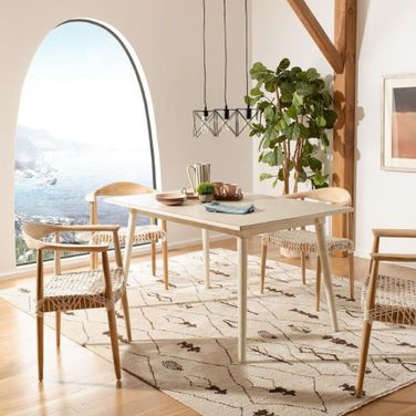 Tia Antique White Rectangle Dining Room Set