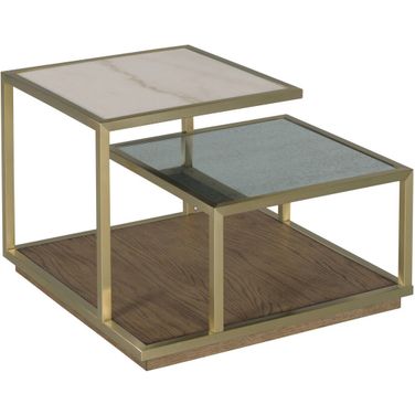 Tiered Bunching Cocktail Table In Matte Gold