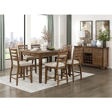 Tigard Counter and Bar Height Dining Room Set In Cherry