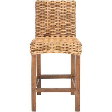 Tobie Rattan Counter Stool in Honey Brown