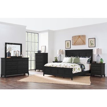 Today's Traditions Panel Bedroom Set In Blacksmith
