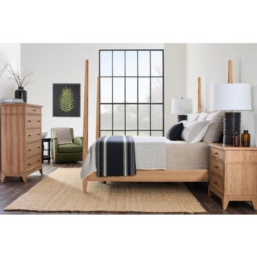 Today's Traditions Poster Bedroom Set In Natural Hickory