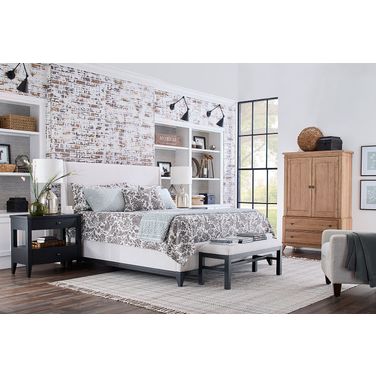 Today's Traditions Upholstered Bedroom Set In Blacksmith