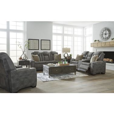 Todoe Dark Gray Lift Top Occasional Table Set