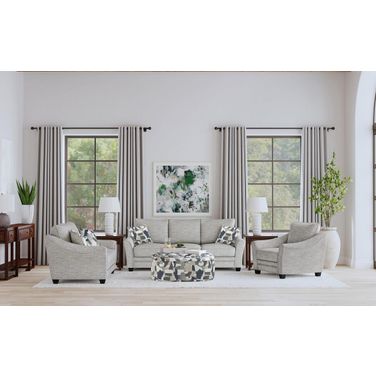 Tomkins Boucle Upholstered Living Room Set In Light Grey